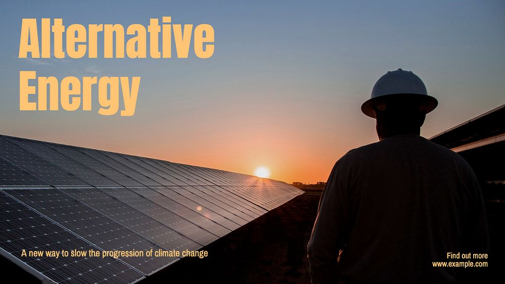 Alternative climate change blog banner template, editable text