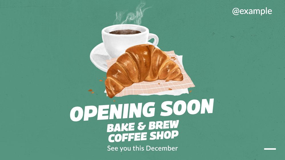 Opening soon  blog banner template, editable text