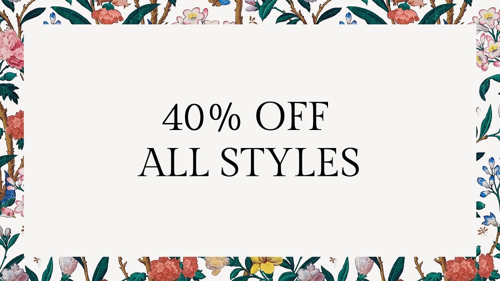 Sale All Item blog banner template, editable text