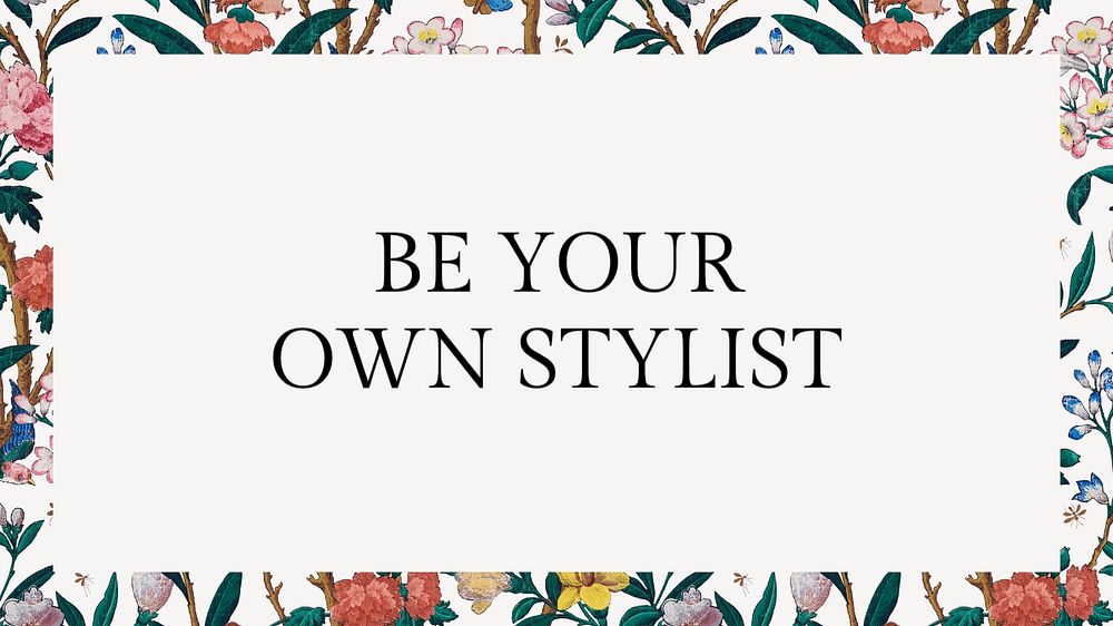 Be your own stylist blog banner template, editable text