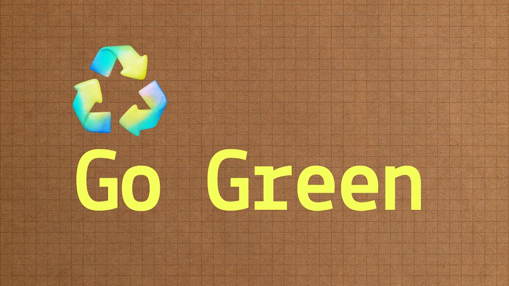 Go green blog banner template, editable text