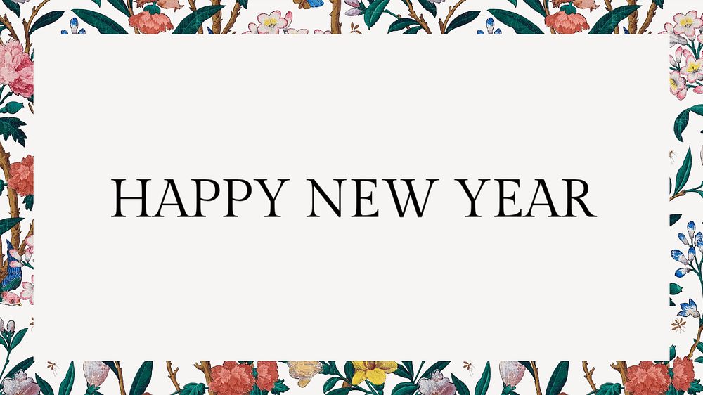 Happy New Year blog banner template, editable text