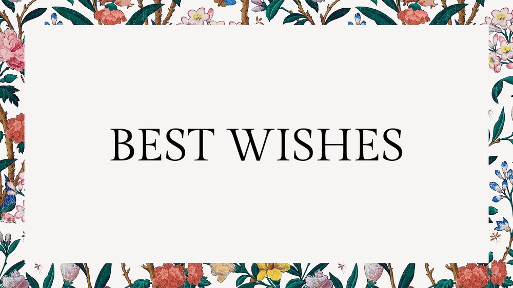 Best wishes blog banner template, editable text