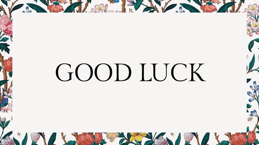 Good luck blog banner template, editable text