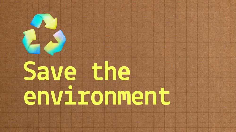 Save the environment blog banner template, editable text