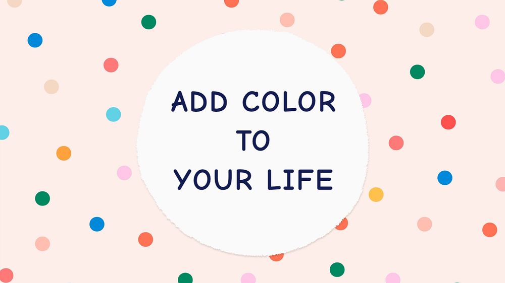 Colorful life quote blog banner template, editable text