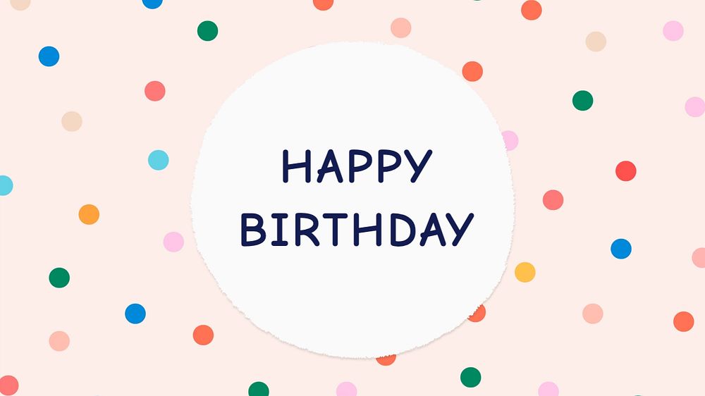 Happy birthday blog banner template, editable text