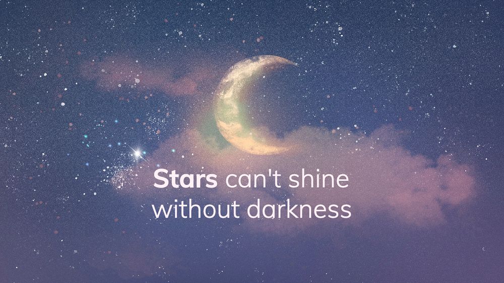 Stars quote blog banner template, editable text