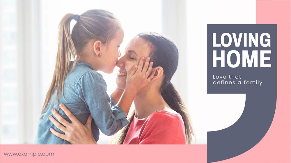 Loving home  blog banner template, editable text