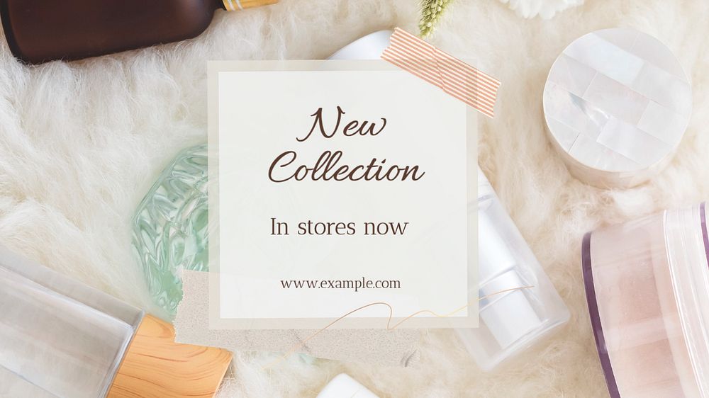 New collection  blog banner template, editable text