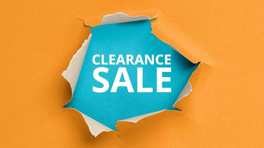 Clearance sale blog banner template, editable text