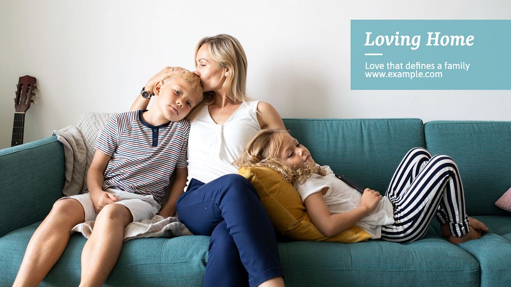 Loving home  blog banner template, editable text