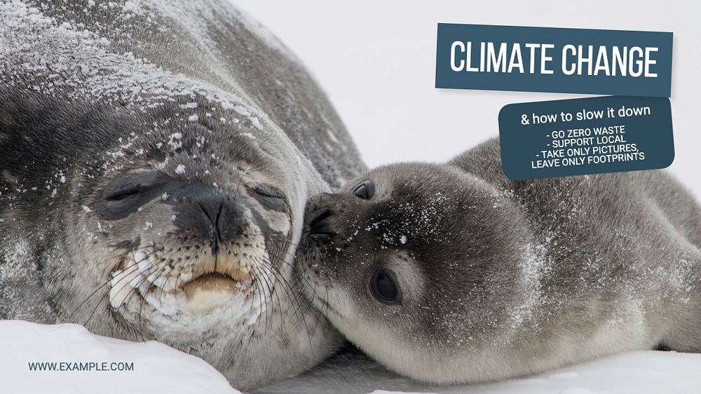 Climate change  blog banner template, editable text