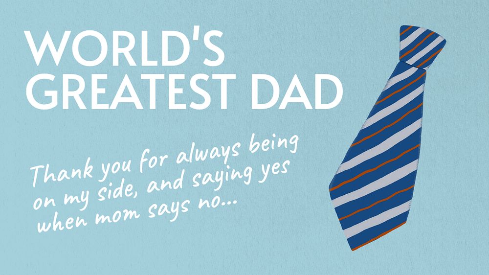 Father's day  blog banner template, editable text