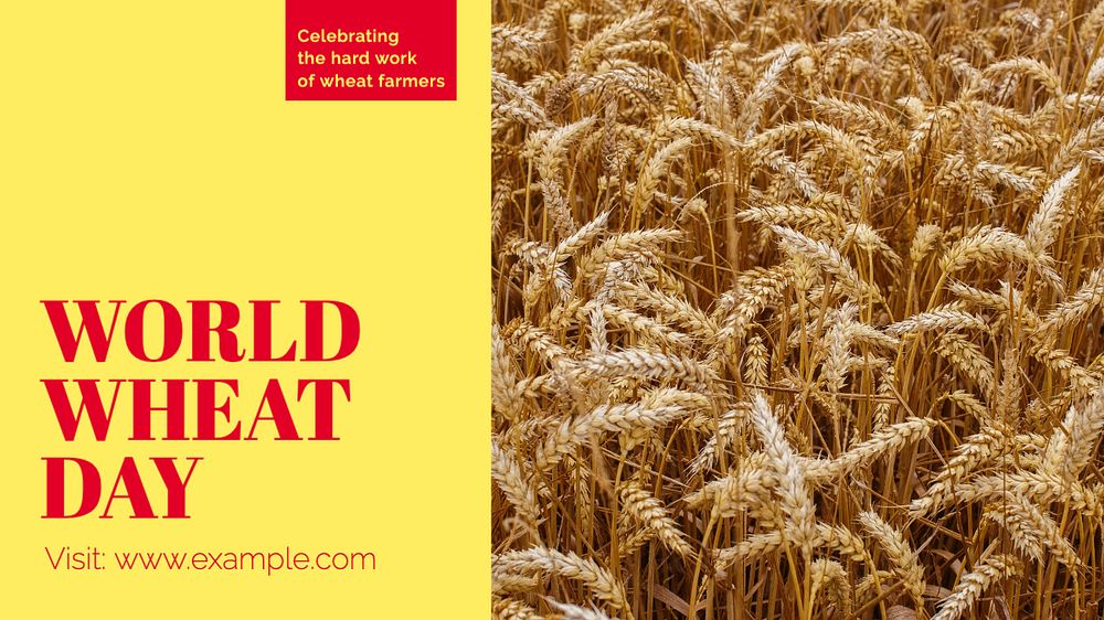 World wheat day  blog banner template, editable text