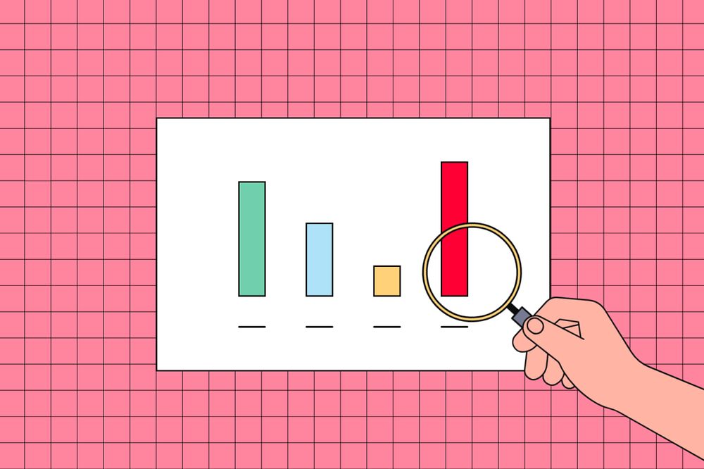 Business analysis background, bar charts illustration, editable design