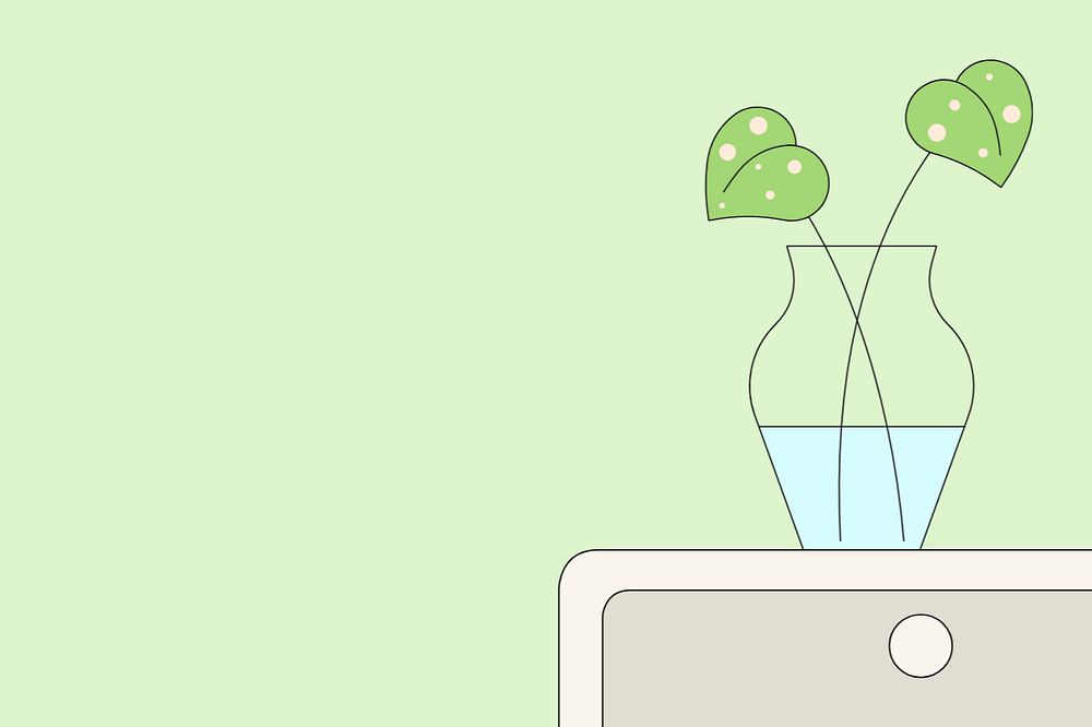 Houseplant vase background, editable design