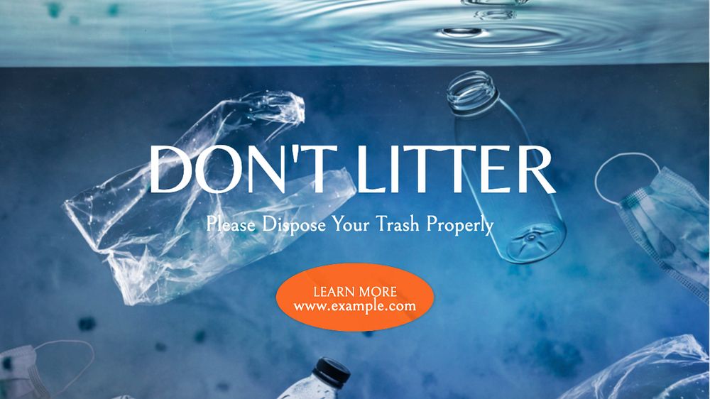 Don't litter blog banner template, editable text