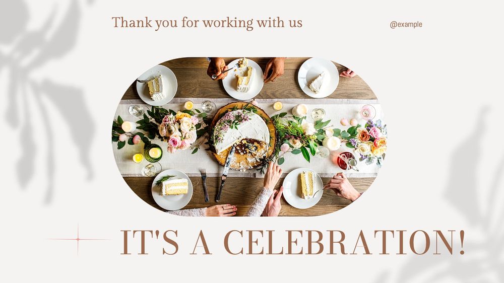 It's a celebration  blog banner template, editable text