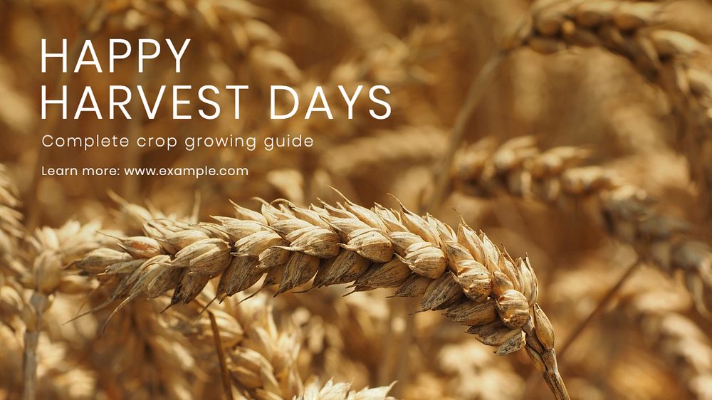 Harvest  blog banner template, editable text