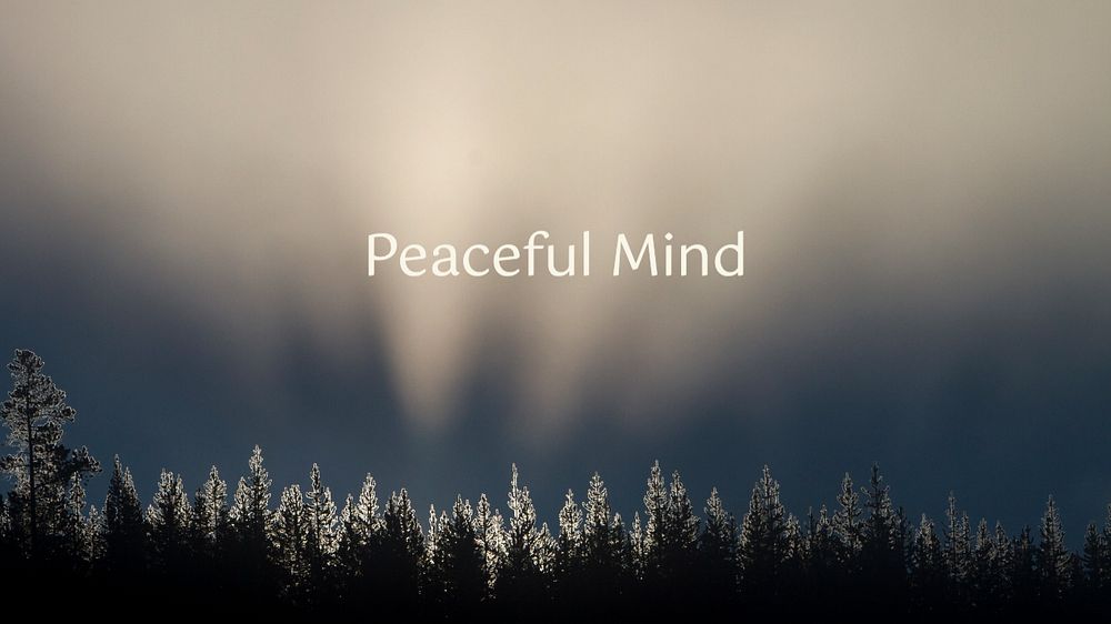 Peaceful mind  blog banner template, editable text