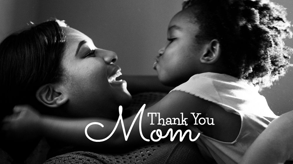 Thank you mom  blog banner template, editable text