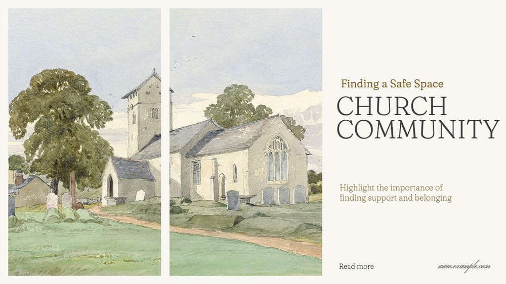 Church  blog banner template, editable text