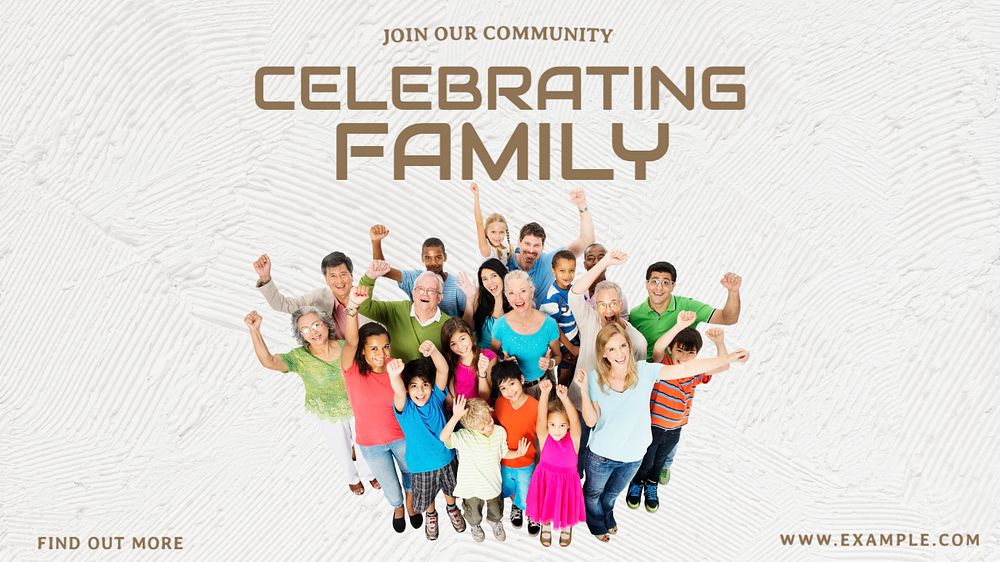 Celebrating family blog banner template, editable text