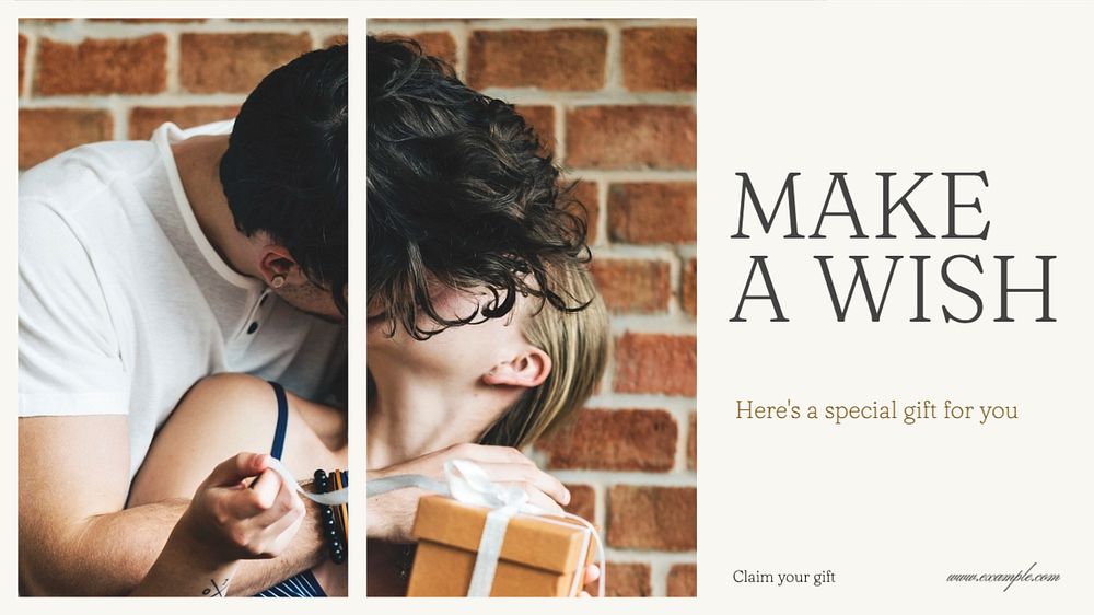 Make a wish  blog banner template, editable text