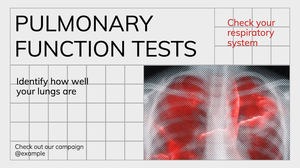 Lungs check-up  blog banner template, editable text