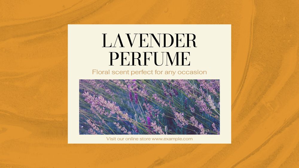 Lavender perfume  blog banner template, editable text