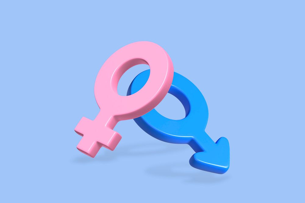 3D gender symbol, element editable illustration