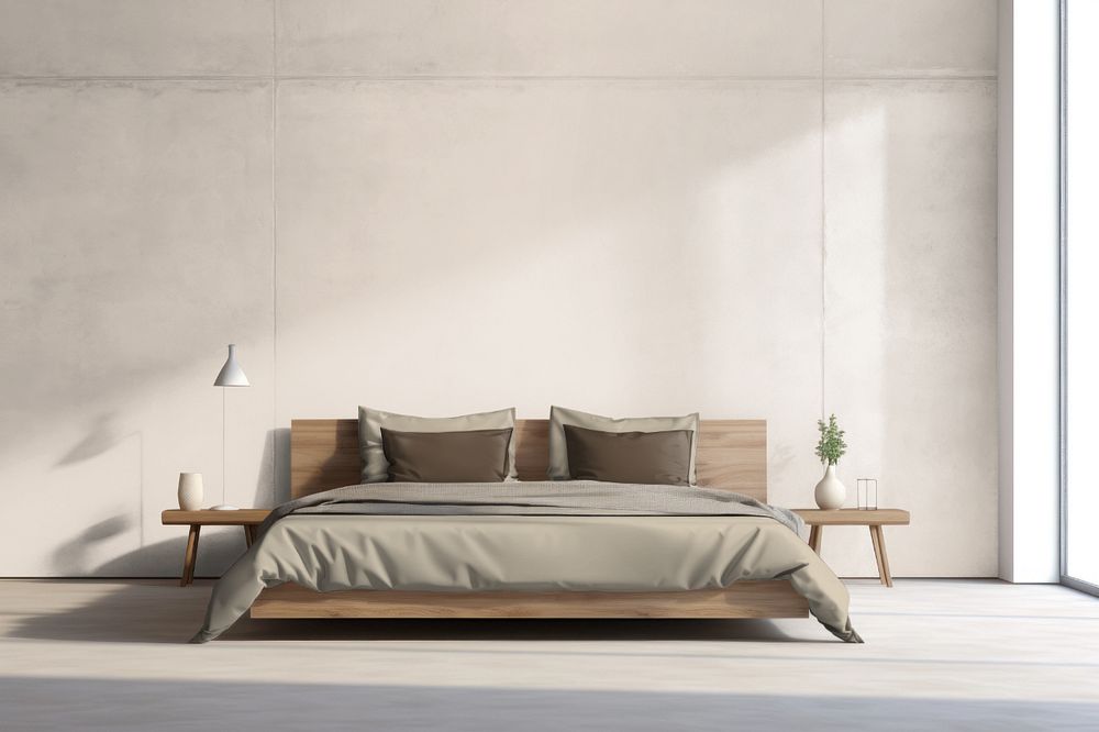 Bedroom wall mockup, editable design Premium Mockup Generator rawpixel