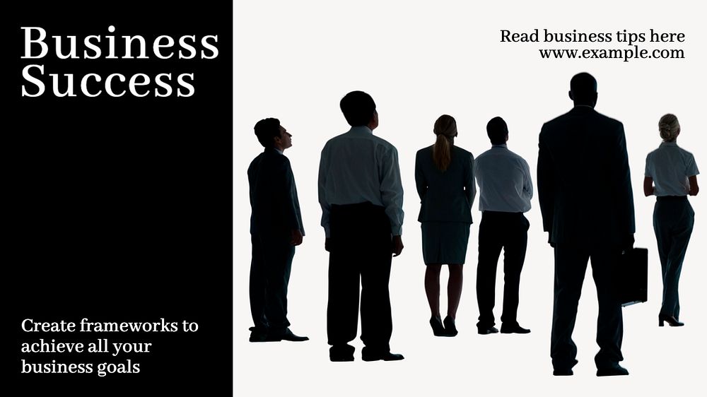 Business success  blog banner template, editable text