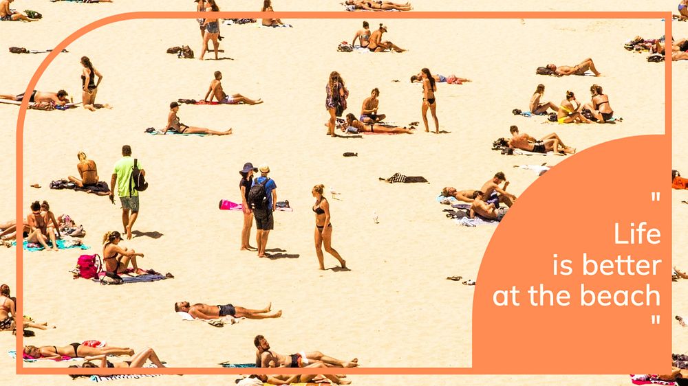 Beach  blog banner template, editable text