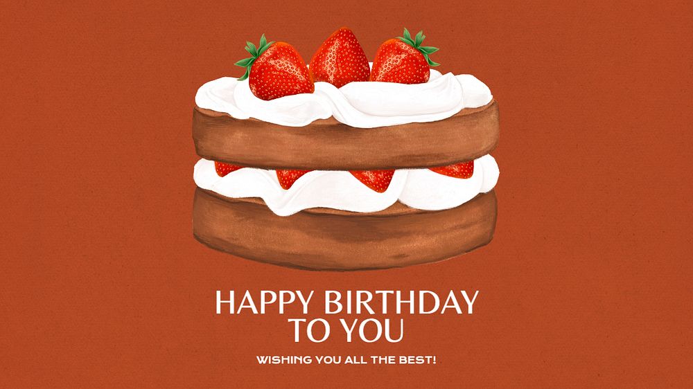 Happy birthday  blog banner template, editable text