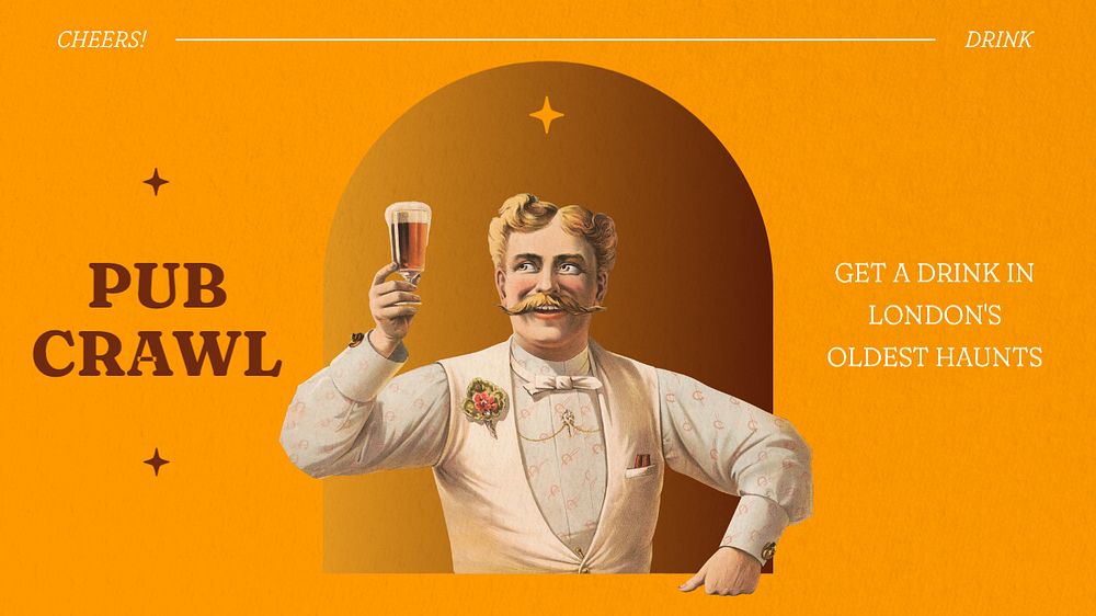 Beer  blog banner template, editable text