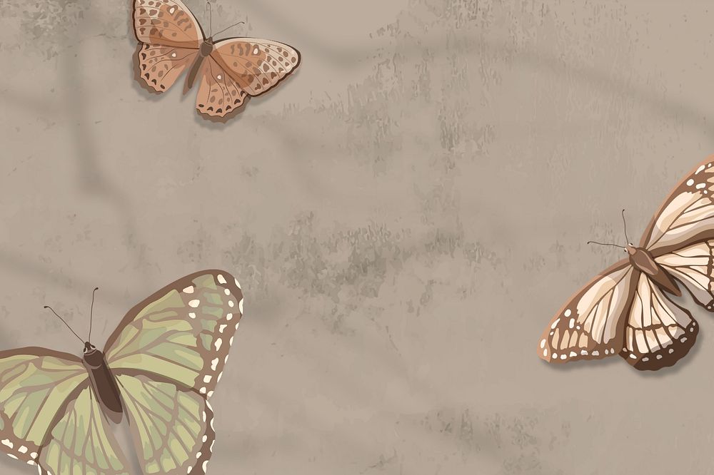 Editable butterfly nature background design