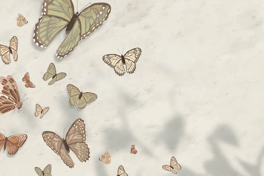 Editable butterfly nature background design