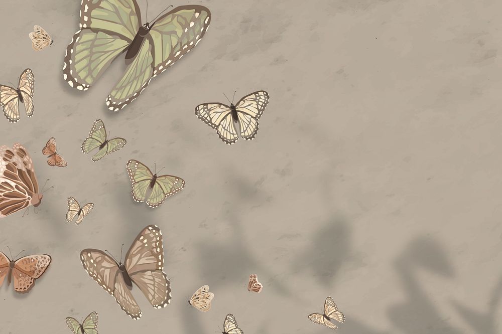 Editable butterfly nature background design