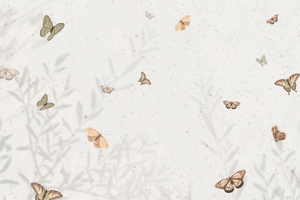 Editable butterfly nature background design