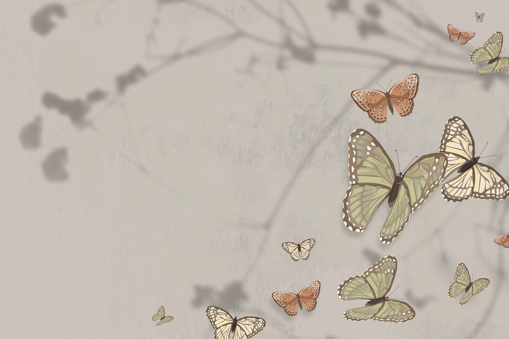 Editable butterfly nature background design