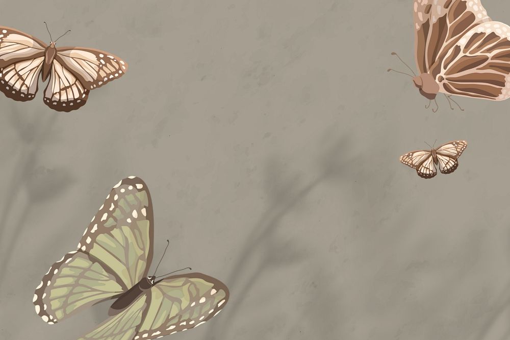 Editable butterfly nature background design