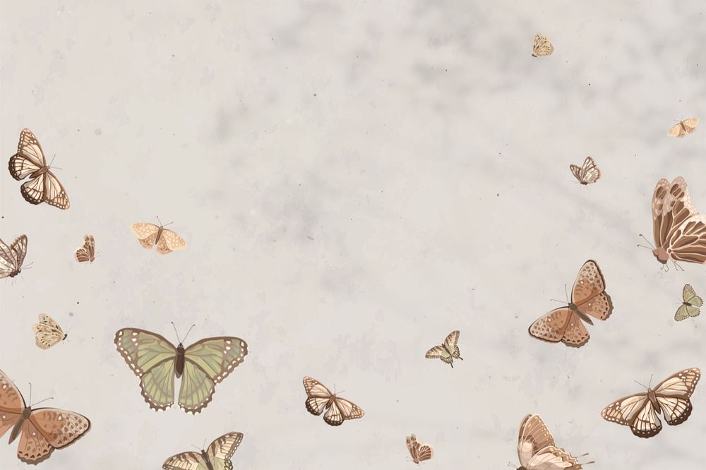 Editable butterfly nature background design