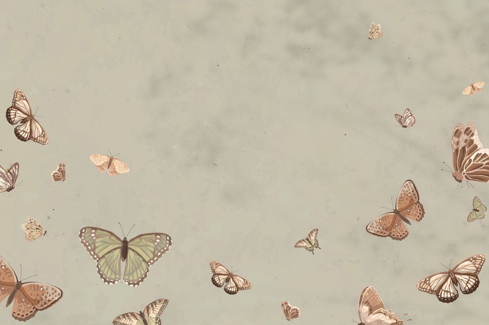 Editable butterfly nature background design