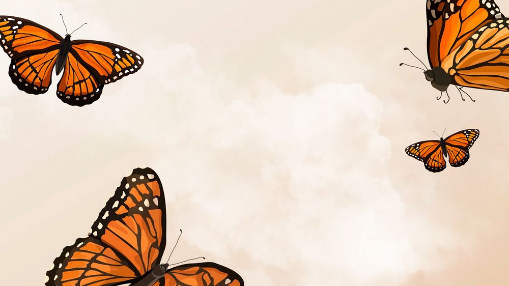 Editable butterfly sky   desktop wallpaper