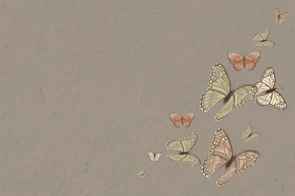 Editable butterfly nature background design