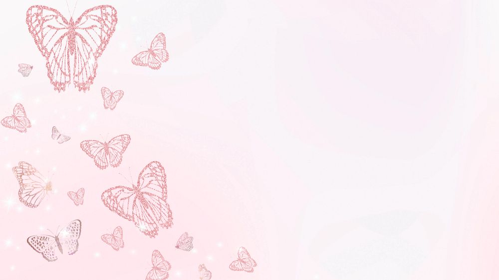 Editable pink butterfly   desktop wallpaper