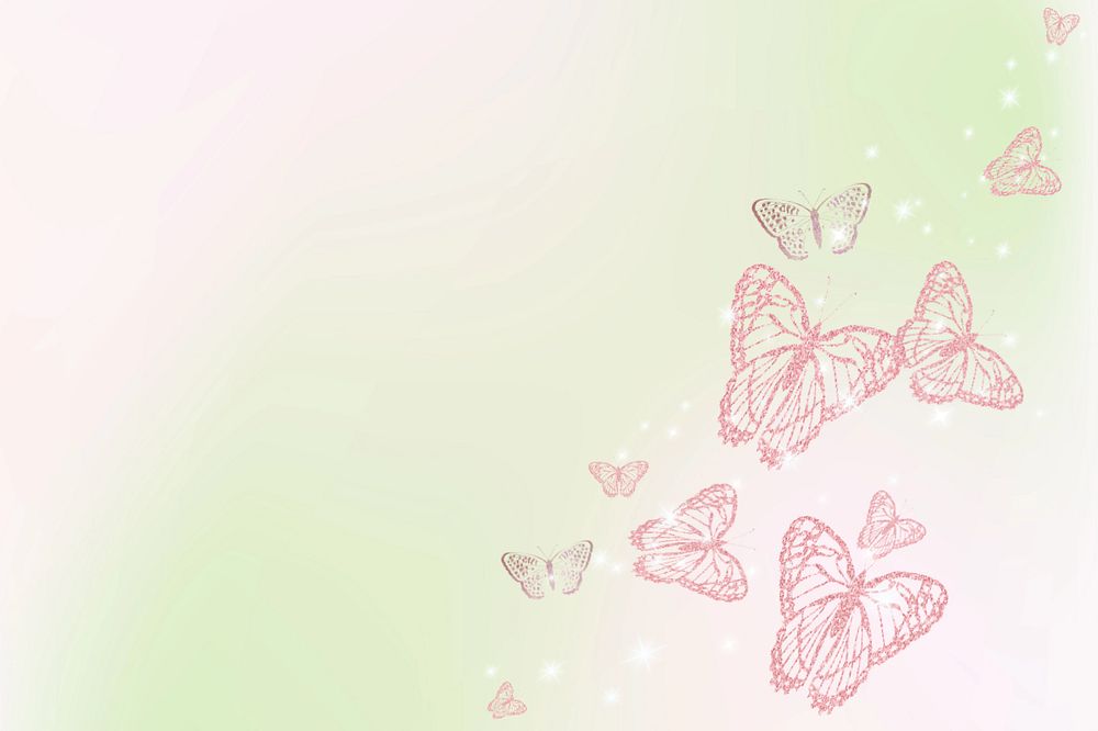 Editable pink butterfly background design