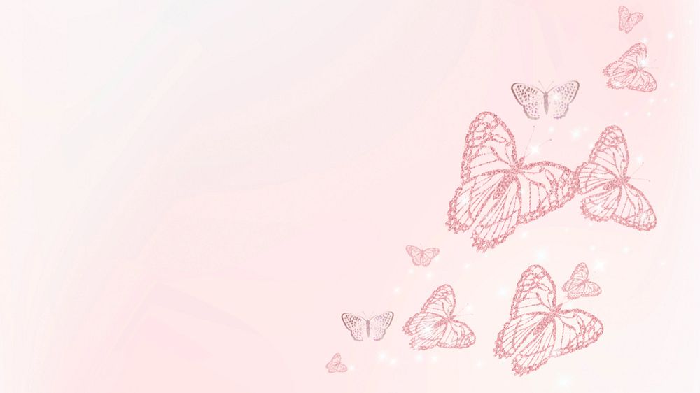 Editable pink butterfly   desktop wallpaper